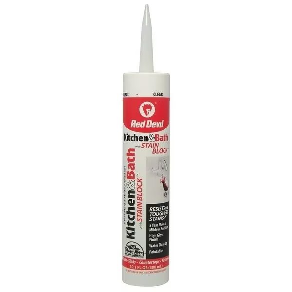 Stain Block 0 Sealant, Clear, 20 to 180 deg F, 101 oz Cartridge, Red Devil, Mfr#: 757